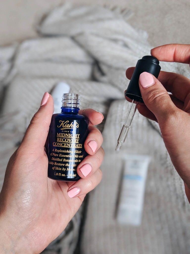 Kiehl's Skincare Routine for Hydration and Protection in Summertime Kat Horrocks Blog Midnight Recovery Concentrate Review